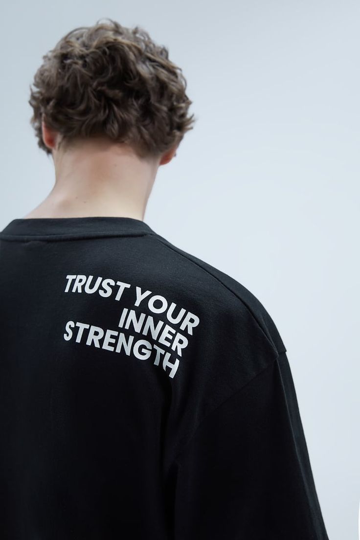 DARKE temporary Inner Strength black oversized tee reference
