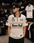 DARKE temporary cream racing tee front reference